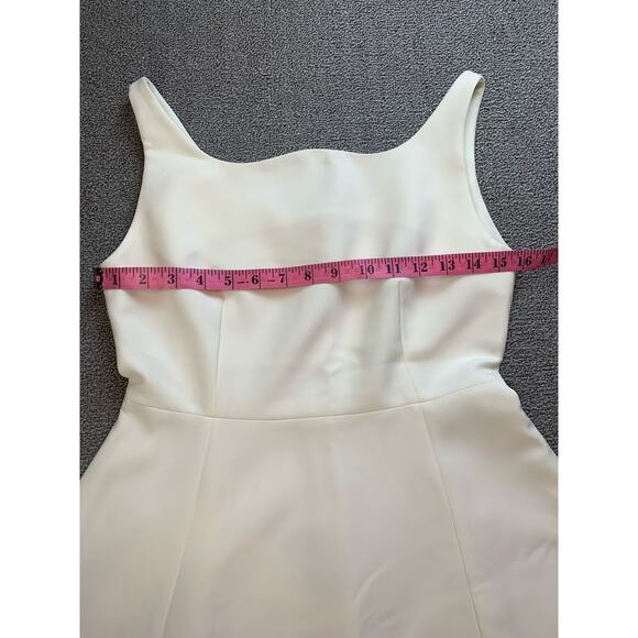 Jansan Mini Dress White Fit to Flare Skater Size Medium - Picture 7 of 9